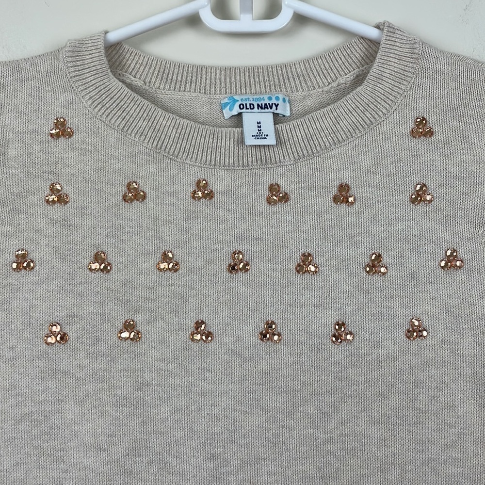 Old Navy Girls Beige Sweater Dress. Size Medium - Picture 4 of 6